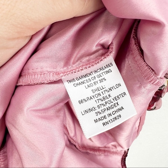 LPA Ruched Dress With Ties in Roses On
Roses Pink Floral Revolve Size Small S - Picture 9 of 9